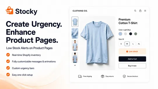 Stocky ‑ Low Stock Urgency Bar screenshot
