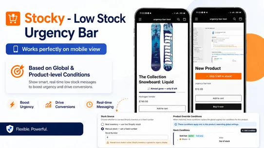 Stocky ‑ Low Stock Urgency Bar screenshot