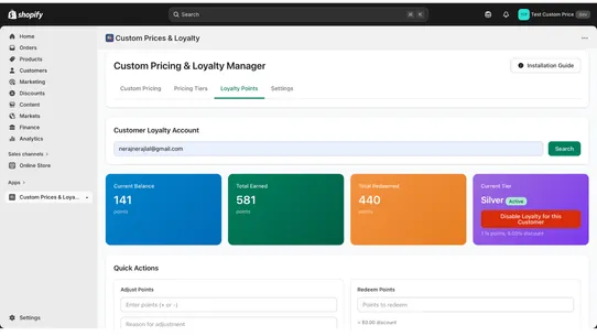 MarginMate Custom Pricing screenshot