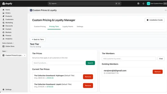 MarginMate Custom Pricing screenshot