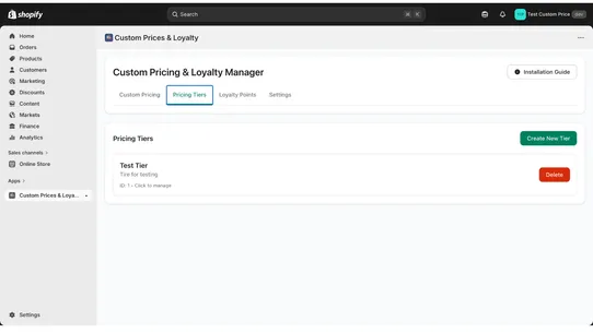MarginMate Custom Pricing screenshot