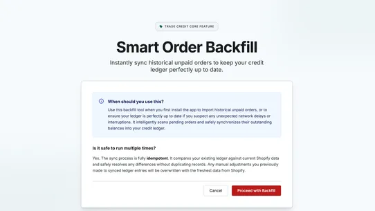 Trade Credit: B2B Credit Limit screenshot