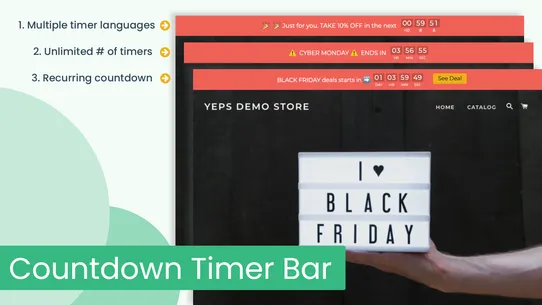 Yeps Announcement Bar, Banners screenshot