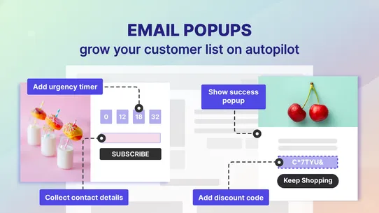 Yeps Announcement Bar, Popups screenshot