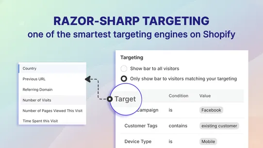 Yeps Announcement Bar, Popups screenshot