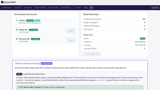 KeywordROI screenshot