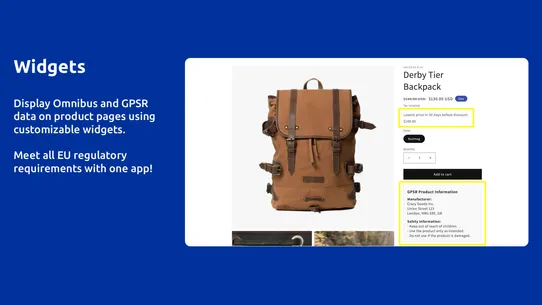 Omnibus &amp; GPSR Compliance screenshot