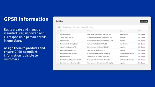 Omnibus &amp; GPSR Compliance screenshot