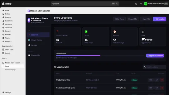 Modern Store Locator screenshot