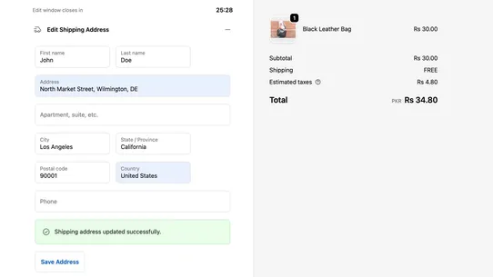 Modrata Order Editing screenshot
