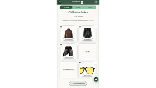 Dress Form Try‑On screenshot