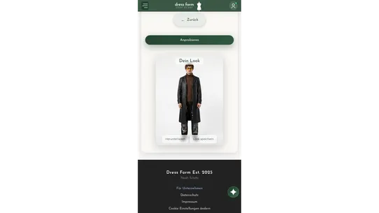 Dress Form Try‑On screenshot