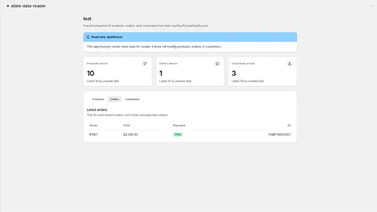 store‑data‑reader screenshot