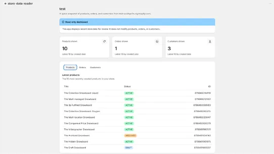 store‑data‑reader screenshot
