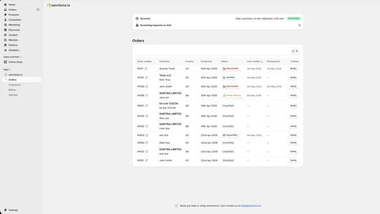 sanctions.io screenshot