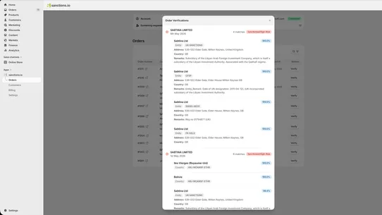 sanctions.io screenshot