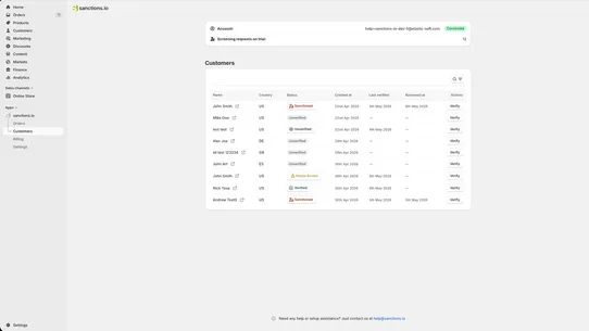 sanctions.io screenshot