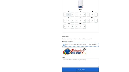 PG Embroidery Bulk Order screenshot
