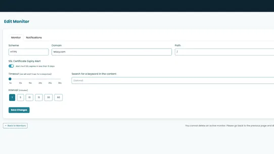Lelocy Web Monitoring screenshot