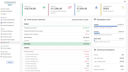 eCommerce One screenshot