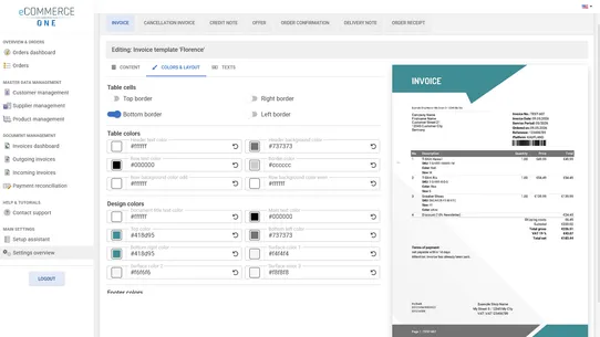 eCommerce One screenshot