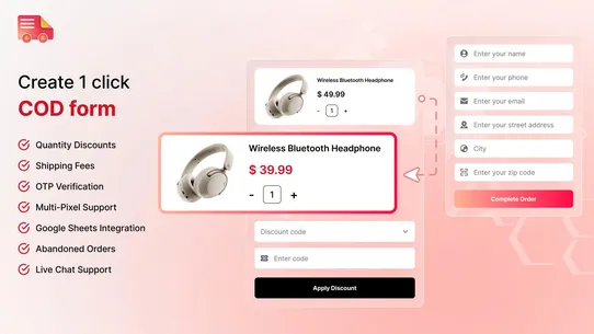 Zotek COD Form &amp; Upsells screenshot