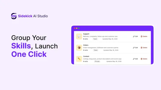 Sidekick AI Studio screenshot