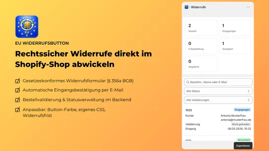 EU Widerrufsbutton Pro screenshot