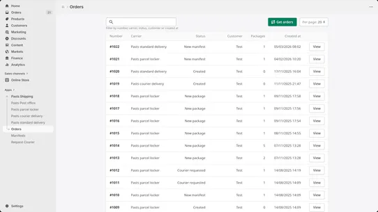 Pasts Shipping screenshot