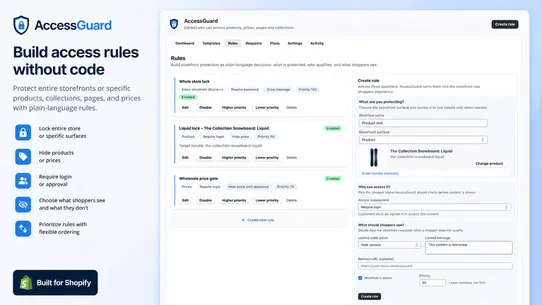 AccessGuard ‑ Visibility Rules screenshot