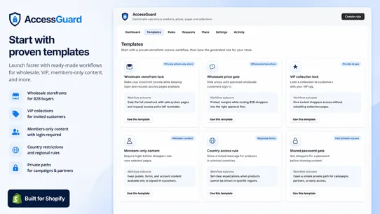 AccessGuard ‑ Visibility Rules screenshot