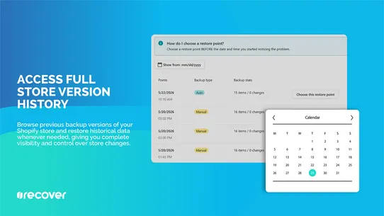 Reecover Backups &amp; Restore screenshot