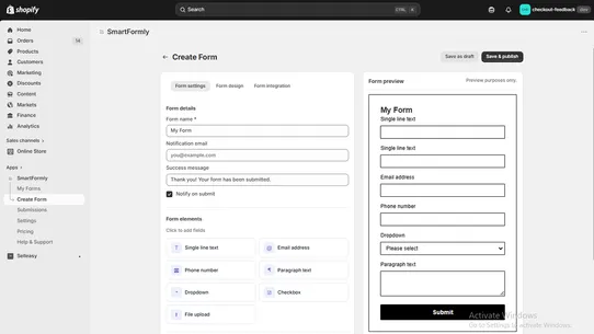 Smart Formly ‑ Form Builder screenshot