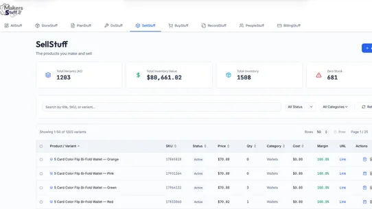 MakersStuff screenshot