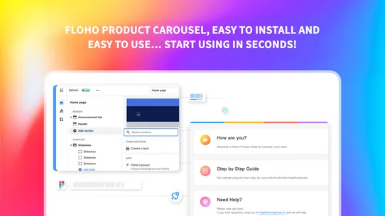 FloHo Product Carousel screenshot