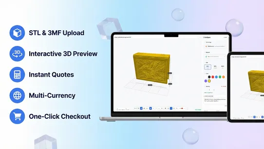 3D Print Quote Calculator screenshot