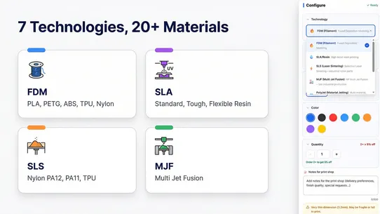 3D Print Quote Calculator screenshot