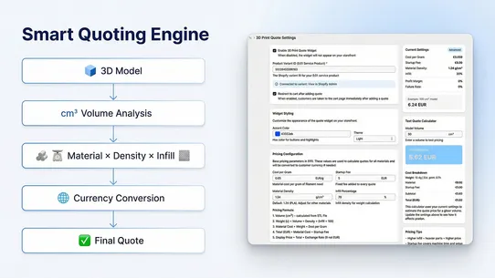3D Print Quote Calculator screenshot