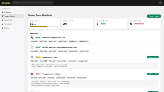 Cartograph ‑ Agent Commerce screenshot