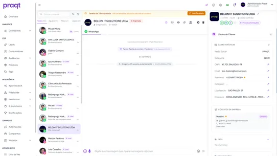 Praqt CRM screenshot