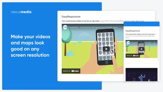 Easy Responsive Videos &amp; Maps screenshot