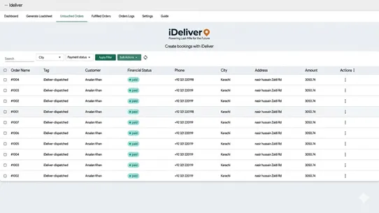 Ideliver screenshot