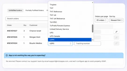 Misk Smart Bulk Fulfillment screenshot