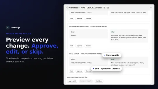 InkForge: Product Descriptions screenshot