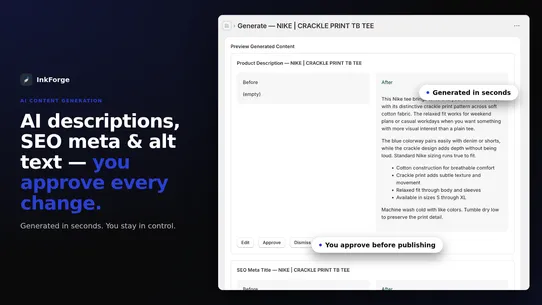 InkForge: Product Descriptions screenshot