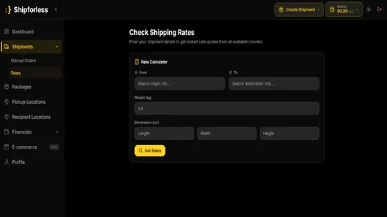 Shipforless screenshot