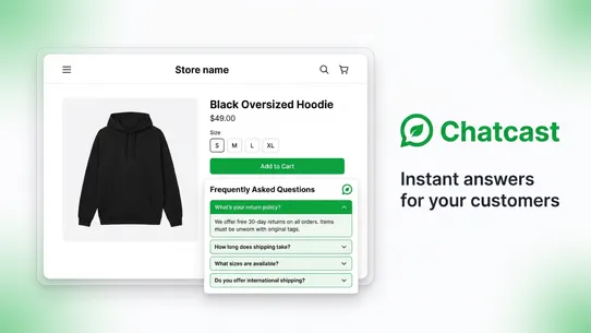 ChatCast: Agentic Storefronts screenshot
