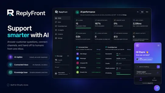 ReplyFront AI Chat &amp; Helpdesk screenshot