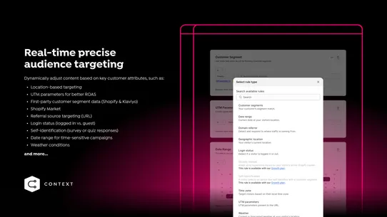Context Personalization + A/B screenshot