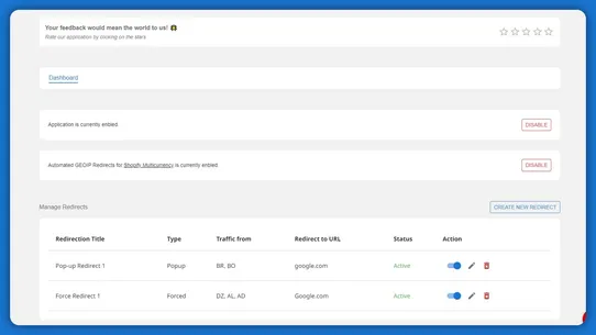 Geolocation Express Redirect screenshot